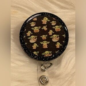 Hand crafted badge reel with alligator clip